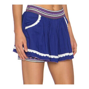Raga Blue Sky Embroidered Mini Skort Size S 6108